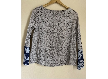 STEVIE MAY Long Sleeve Gypsy Boho Crew Viscose Blend Top Size XS