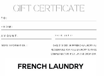 FULL LAUNDRY SERVICE at FRENCH LAUNDRY