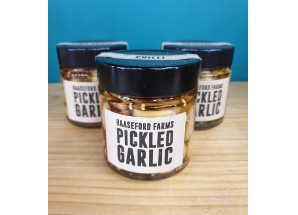 Haaseford farms organic pickled garlic