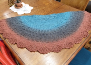 Organic wool shawl