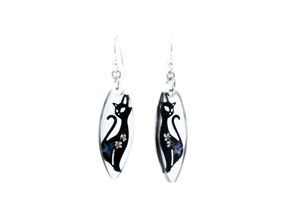 BOTANIGEM Sitting Cat Earrings