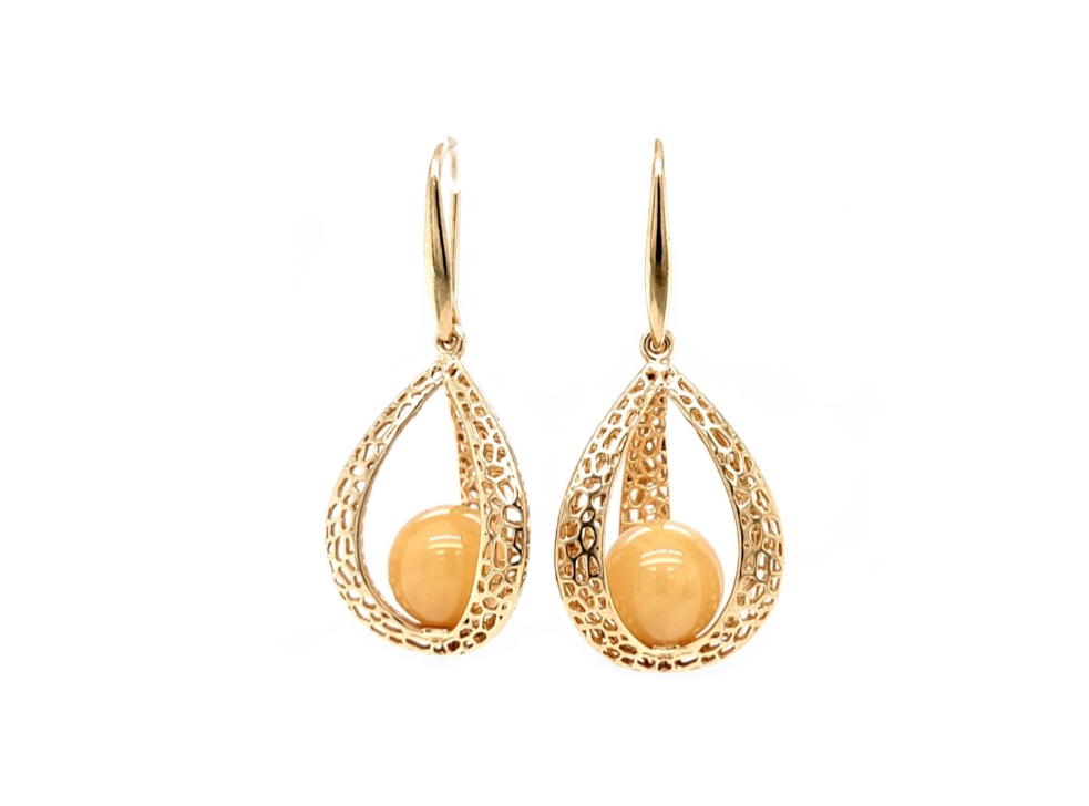 Genuine Baltic Amber Earrings 611
