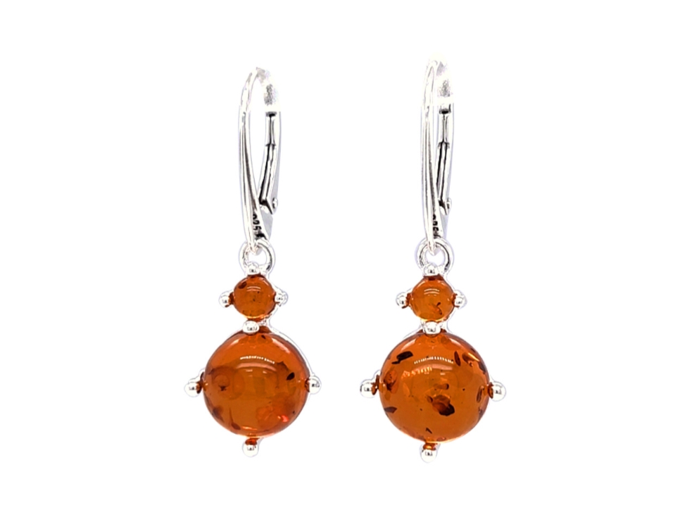 Genuine Baltic Amber Earrings 529