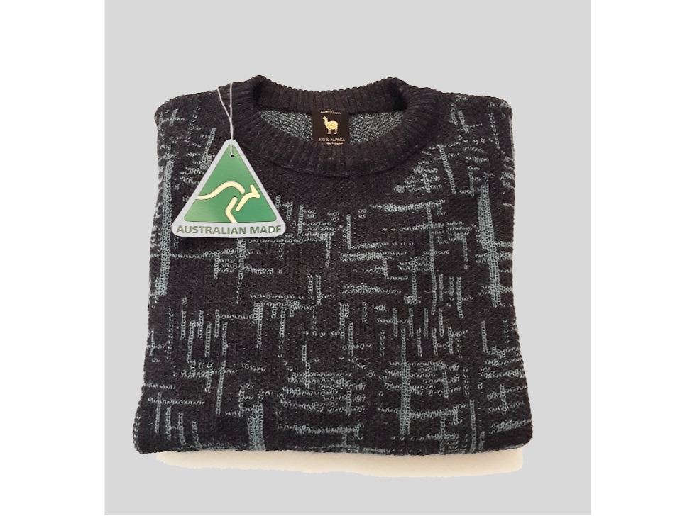Alpaca Jacquard Sweater Men Nautica V-Neck